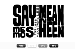 Modern Say Less Motivational Typography Art Bundle Product Image 1