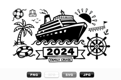 Nautical Family Cruise Clipart Set for Summer Vacation Product Image 1