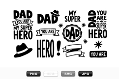 Dad You Are My Super Hero SVG Design Set Product Image 1