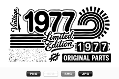 Vintage 1977 Limited Edition Retro Badge Set Product Image 1