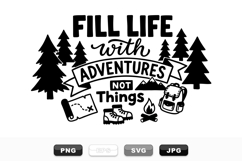 Adventure Outdoor Camping Quote Clipart Set Product Image 1