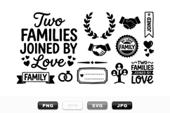 Family Love Clipart Set With Wedding And Unity Symbols Product Image 1