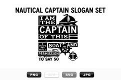 Nautical Captain Slogan Clipart Set for Boat Lovers Product Image 1
