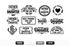 Father Daughter and Best Friends Clipart Set for Crafts Product Image 1
