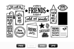 Vintage Friendship Quote Clipart Set for Cards Product Image 1