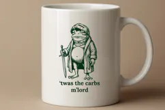 Funny Frog Knight SVG - 'Twas The Carbs M'Lord PNG Design Product Image 3