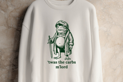 Funny Frog Knight SVG - 'Twas The Carbs M'Lord PNG Design Product Image 2