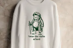Funny Frog Knight SVG - 'Twas The Carbs M'Lord PNG Design Product Image 2
