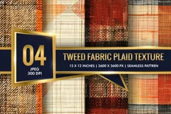 Tweed Fabric Plaid Seamless Texture Digital Paper | Textile Product Image 1