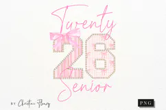 Pearls Girly Class of 2026 Senior PNG Front & Back Designs Product Image 4