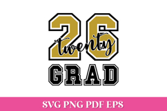 Twenty 26 Grad SVG Cut File | 2026 Graduation SVG Files Product Image 1