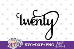 Twenty Cake Topper SVG, DXF, PNG file Product Image 2