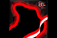 Twibbon 2025 indonesia independence day poster template vect Product Image 2
