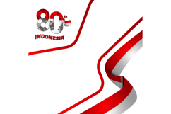 Twibbon 80th dirgahayu republik indonesia template banner Product Image 1