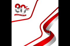 Twibbon 80th dirgahayu republik indonesia template banner Product Image 2