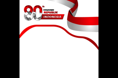 Twibbon 80th dirgahayu republik indonesia template creative Product Image 2