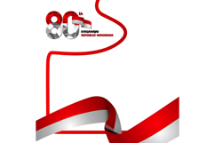 Twibbon 80th dirgahayu republik indonesia template vector Product Image 1