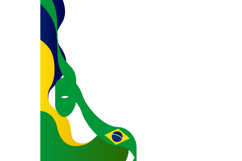 Twibbon background 2025 brazil republic day template vector Product Image 1