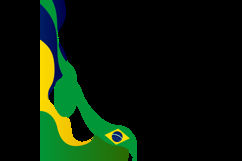 Twibbon background 2025 brazil republic day template vector Product Image 2