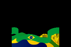 Twibbon banner 2025 brazil republic day template vector Product Image 2