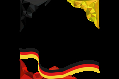 Twibbon banner 2025 german unity day template isolated Product Image 2