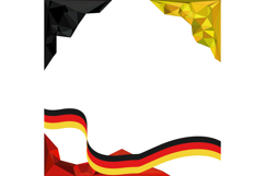 Twibbon banner 2025 german unity day template isolated Product Image 1