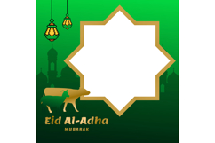 Twibbon Celebration Eid Al Adha Poster Isolated Product Image 1