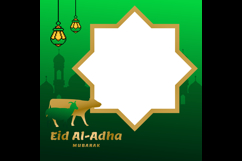Twibbon Celebration Eid Al Adha Poster Isolated Product Image 2
