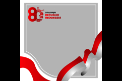 Twibbon dirgahayu republik indonesia template isolated Product Image 2