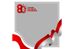 Twibbon dirgahayu republik indonesia template isolated Product Image 1