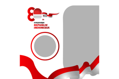 Twibbon dirgahayu republik indonesia template vector Product Image 1
