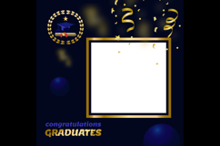 Twibbon graduation template celebration party vector Product Image 2