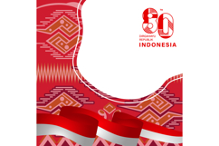 Twibbon graphic dirgahayu republik indonesia template vector Product Image 1