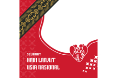 Twibbon graphic hari lanjut usia nasional indonesia template Product Image 1