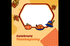 Twibbon thanksgiving celebration party template banner Product Image 2
