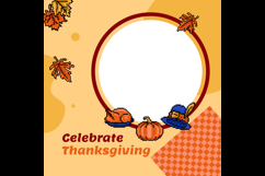 Twibbon thanksgiving celebration party template design Product Image 2