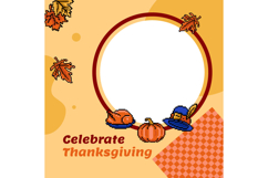 Twibbon thanksgiving celebration party template design Product Image 1