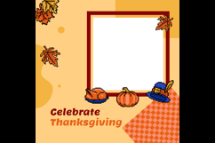 Twibbon thanksgiving celebration party template graphic Product Image 2