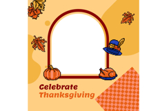 Twibbon thanksgiving celebration party template poster Product Image 1