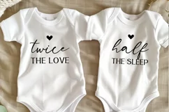 Twice the Love, Half the Sleep SVG | Twin Quote Matching Svg Product Image 2