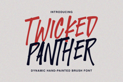 Twicked Panther Dynamic Handpainted Brush Font Product Image 1