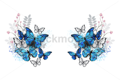 Twigs and blue butterflies Product Image 1