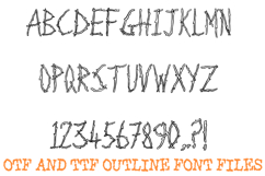 Twigs Sticks Font Wood Logs Tree Lettering ABC OTF Type Product Image 2