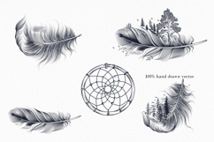 Twilight morning watercolor clip art set Product Image 4