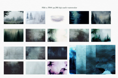 Twilight morning watercolor clip art set Product Image 9
