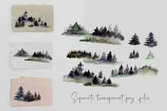 Twilight morning watercolor clip art set Product Image 10