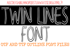 Twin Lines Font Duo Letters Parallel Alphabet ABC Text OTF Product Image 1