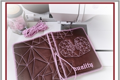 Twins in the hoop quilted embroidery design Product Image 5
