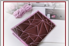 Twins ITH passport cover hand digitized embroidery pattern Product Image 4