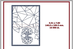 Twins ITH passport cover hand digitized embroidery pattern Product Image 2